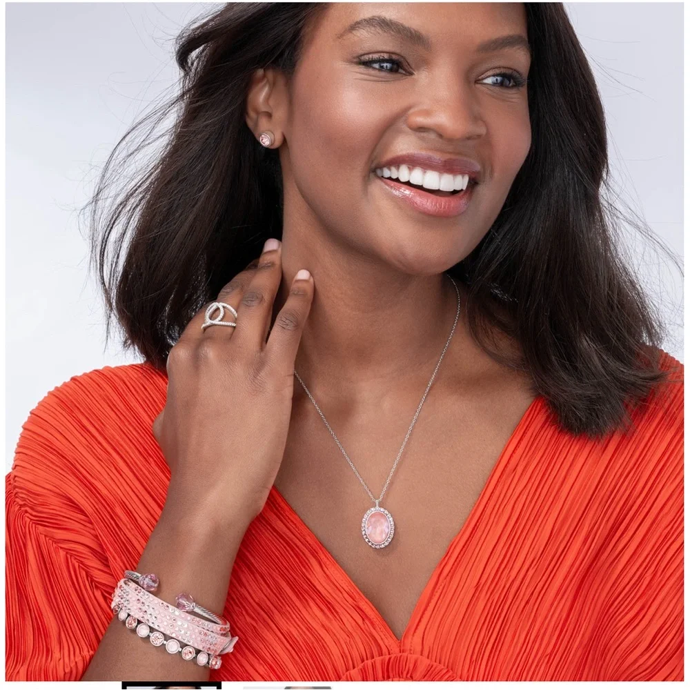 Touchstone Crystal by Swarovski mini light rose ice bracelet New in box